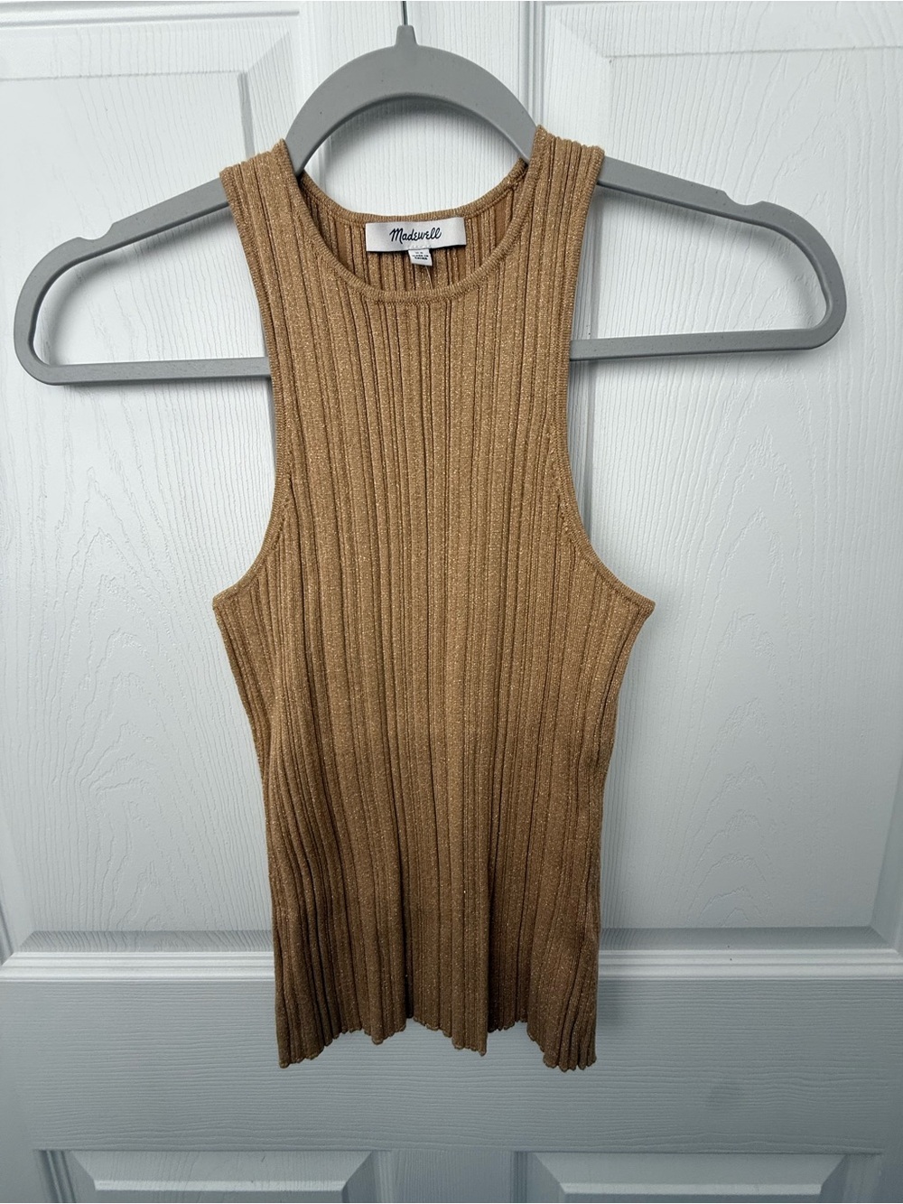 Madewell Ribbed Tank Top in Camel Brown